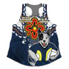 North Queensland Cowboys Women Racerback Singlet Aboriginal Inspired Naidoc Symbol Pattern