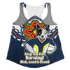 North Queensland Cowboys Women Racerback Singlet Aboriginal Inspired Naidoc Symbol Pattern