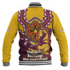 Brisbane Broncos Baseball Jacket Aboriginal Inspired Naidoc Symbol Pattern