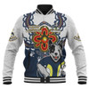 North Queensland Cowboys Baseball Jacket Aboriginal Inspired Naidoc Symbol Pattern