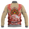 Redcliffe Dolphins Baseball Jacket Aboriginal Inspired Naidoc Symbol Pattern