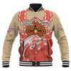 Redcliffe Dolphins Baseball Jacket Aboriginal Inspired Naidoc Symbol Pattern