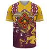 Brisbane Broncos Baseball Shirt Aboriginal Inspired Naidoc Symbol Pattern