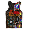 Australia Men Singlet Naidoc Week Keep The Fire Burning Aboriginal Dot Art