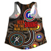 Australia Women Racerback Singlet Naidoc Week Keep The Fire Burning Aboriginal Dot Art