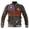 Australia Baseball Jacket Naidoc Week Keep The Fire Burning Aboriginal Dot Art