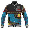 Australia Baseball Jacket Custom Naidoc Week Culture Art With River And Tortoise Aboriginal