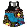 Australia Women Racerback Singlet Custom Naidoc Week Culture Art With River And Tortoise Aboriginal