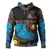 Australia Hoodie Custom Naidoc Week Culture Art With River And Tortoise Aboriginal