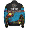 Australia Bomber Jacket Custom Naidoc Week Culture Art With River And Tortoise Aboriginal