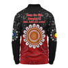 Australia Long Sleeve Polo Shirt Aboriginal Inspired Naidoc Half Concept