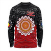 Australia Long Sleeve T-shirt Aboriginal Inspired Naidoc Half Concept