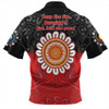 Australia Zip Polo Shirt Aboriginal Inspired Naidoc Half Concept