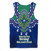 Australia Men Singlet Torres Strait Aboriginal Inspired Naidoc Symbol Pattern