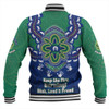 Australia Baseball Jacket Torres Strait Aboriginal Inspired Naidoc Symbol Pattern