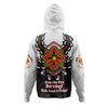 Australia Hoodie Aboriginal Inspired Naidoc Symbol Pattern White