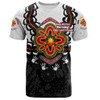 Australia T-Shirt Aboriginal Inspired Naidoc Symbol Pattern White