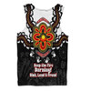 Australia Men Singlet Aboriginal Inspired Naidoc Symbol Pattern White