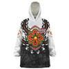 Australia Snug Hoodie Aboriginal Inspired Naidoc Symbol Pattern White