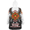 Australia Snug Hoodie Aboriginal Inspired Naidoc Symbol Pattern White