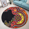 Australia Round Rug Aboriginal Indigenous Dot Painting