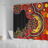 Australia Shower Curtain Aboriginal Indigenous Dot Painting