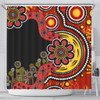 Australia Shower Curtain Aboriginal Indigenous Dot Painting