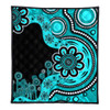 Australia Quilt Aboriginal Indigenous Dot Painting Turquoise