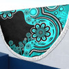 Australia Beach Blanket Aboriginal Indigenous Dot Painting Turquoise