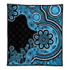 Australia Quilt Aboriginal Indigenous Dot Painting Blue