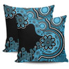 Australia Pillow Cases Aboriginal Indigenous Dot Painting Blue