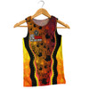 Australia Men Singlet Naidoc Hand Rock Art Indigenous Golden Style