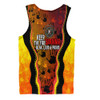 Australia Men Singlet Naidoc Hand Rock Art Indigenous Golden Style