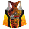 Australia Women Racerback Singlet Naidoc Hand Rock Art Indigenous Golden Style