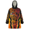 Australia Snug Hoodie Naidoc Hand Rock Art Indigenous Golden Style