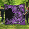 Australia Quilt Aboriginal Indigenous Dot Painting Purple