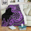 Australia Blanket Aboriginal Indigenous Dot Painting Purple