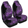 Australia Car Seat Cover Aboriginal Indigenous Dot Painting Purple