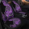 Australia Car Seat Cover Aboriginal Indigenous Dot Painting Purple