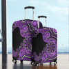 Australia Luggage Cover Aboriginal Indigenous Dot Painting Purple