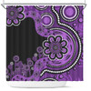 Australia Shower Curtain Aboriginal Indigenous Dot Painting Purple