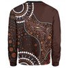 Australia Sweatshirt Aboriginal Inspired Lizard With Dot Painting Pattern