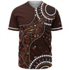 Australia Baseball Shirt Aboriginal Inspired Lizard With Dot Painting Pattern