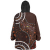 Australia Snug Hoodie Aboriginal Inspired Lizard With Dot Painting Pattern