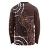 Australia Long Sleeve T-shirt Aboriginal Inspired Lizard With Dot Painting Pattern