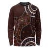 Australia Long Sleeve T-shirt Aboriginal Inspired Lizard With Dot Painting Pattern