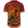 Australia Baseball Shirt Aboriginal Indigenous Kangaroo With Dot Painting Pattern