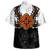 Australia Hawaiian Shirt Aboriginal Inspired Symbol Pattern White