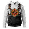 Australia Hoodie Aboriginal Inspired Symbol Pattern White