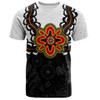 Australia T-Shirt Aboriginal Inspired Symbol Pattern White